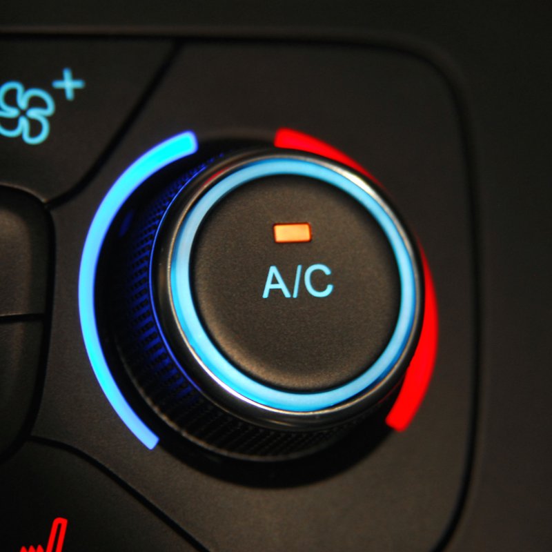 air conditioner controls inside a car