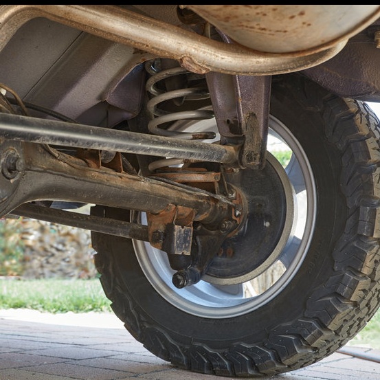 suspension under car